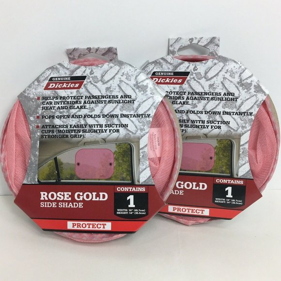 Genuine Dickies Side Window Sun Shade Car Passenger Protection Pink Rose Gold - Picture 9 of 12